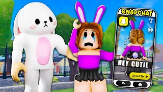 I Was STALKED by The EASTER BUNNY in ROBLOX SNAPCHAT Brookhaven RP 🏡 [upl. by Dymoke]