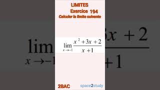 Exercice 194 Limites 2BAC Maths [upl. by Howund]