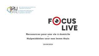 200924 Focus live  Ressources pour une vie à domicile [upl. by Disharoon]