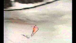 Christof Duffner  Planica 1994  207 m World Record fall [upl. by Firmin]