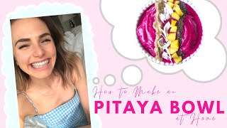 How to Make a Pitaya Bowl Smoothie Bowl Recipe  Benefits of Dragon Fruit  Lauren Vacula [upl. by Neelram908]