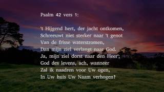 Psalm 42 vers 1 3 en 5  t Hijgend hert der jacht ontkomen [upl. by Kcirdneked144]