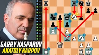 Garry Kasparov CRUSHED Anatoly Karpov with 7 Great Moves  Blitz Match 2009 [upl. by Melac]