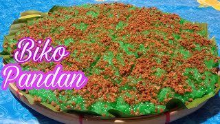 BIKO PANDAN RECIPE  BIKO PANDAN WITH LATIK  PINOY KAKANIN PANGNEGOSYO [upl. by Coopersmith713]