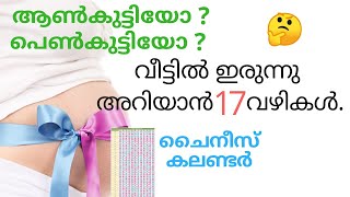 Gender Prediction Technique in malayalam  chinese gender calendar  Baby Boy or Girl check  Par11 [upl. by Eizle436]