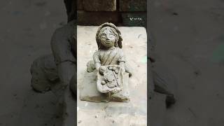 chhath Puja clay art🔥✨🥰shortsfeed youtubeshorts shortsviralchhath Pujaapnamultitalent [upl. by Idram410]