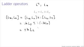 Angular momentum operator algebra [upl. by Naashar]