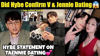 Hybe Confirmed BTS V Dating Jennie 😍 BigHit Confirm Taennie Relation 🥰 Kim Taehyung Dating Jennie v [upl. by Ttirrem]