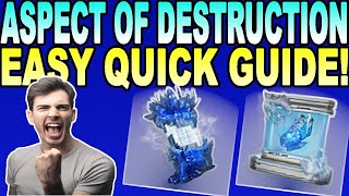 How To Get Aspect of Destruction amp Last 4 Entropic Shards  Destiny 2 [upl. by Acceber26]