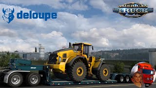 American Truck Simulator 151 Corby Deloupe Lowboy Trailer by DroModding  DLCs amp Mods [upl. by Attiuqram888]