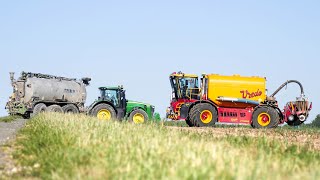 SLURRY INJECTION in France  Vredo 4556  JD 8R amp 7R [upl. by Khalin]