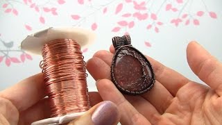 How to Oxidize Bare Copper Jewelry DemoTutorial Wire Wrapped Pendant [upl. by Aneis361]