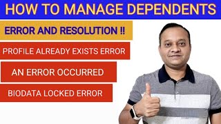 ERRORS amp RESOLUTIONS Manage Dependents In US Visa  How To Add Dependents In US Visa Appointment [upl. by Bettine]