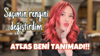 SAÇIMIN RENGİNİ DEĞİŞTİRDİM  ATLAS BENİ TANIMADI Dolu dolu bol eğlenceli en doğalından vlog 🥰 [upl. by Kadner]