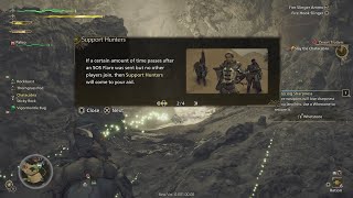 How to use SOS Flair in Monster Hunter Wilds Call Support Hunters [upl. by Ybor]