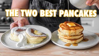 Perfect Homemade Pancakes Japanese Soufflé Vs American Style [upl. by Betteann]