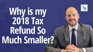 Why is my 2018 Tax Refund So Much Smaller [upl. by Attikram]