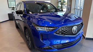 Apex Blue 2024 Acura MDX ASpec Walkaround [upl. by Clarie]