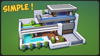 Cara Membuat Rumah Modern 3 Lantai dan 2 Kolam Renang   Minecraft Modern Pt71 [upl. by Enilamme]