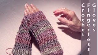 Crochet Fingerless Gloves  Easy Crochet Mitts  Fast Crochet Glove [upl. by Arlan]