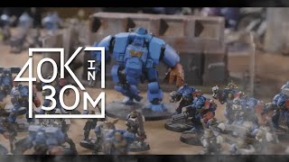 Warhammer 40000 Battle Report Thousand Sons vs Crimson Fists 1500 points [upl. by Arutak]