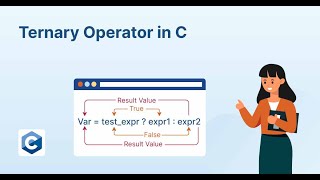 L15 Ternary Operator in C  Unary  Binary and Ternary Operators in C  C Programming for Beginners [upl. by Merceer]