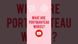 what are PORTMANTEAU WORDS vocabulary ytshorts english portmanteauwords talkwellwithravindra [upl. by Vivyanne]