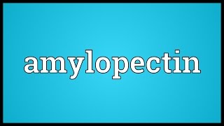 Amylopectin Meaning [upl. by Airtal138]