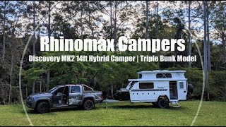 Rhinomax Campers Discovery MK2 14ft Hybrid Camper  Triple Bunk model [upl. by Lachlan970]