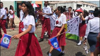 Belize Independence Day uniform parade september belizecity part 1 [upl. by Solahcin]