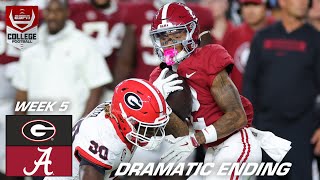 WHAT AN ENDING 👀 Alabama holds off Georgia in wild final minutes  ESPN College Fotball [upl. by Nomzzaj]