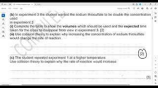 Exercise 2 Rate of reaction Question 1 to 3 IGCSE O level Chemistry 062009715070 Lesson 44 part c [upl. by Heintz598]