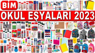 BİM OKUL EŞYALARI 2023  BİM AKTÜEL KIRTASİYE MALZEMELERİ  BİM OKUL ALIŞVERİŞİ DEFTER ÇANTA BOYA [upl. by Einapets]