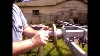 how to put a boat trailer axle hub amp bearings on part 2 [upl. by Rouvin776]