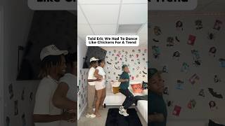 Told Eric we had to dance like chickens for a trend 🤣 shorts couple brother prank briaanddrew [upl. by Carberry]