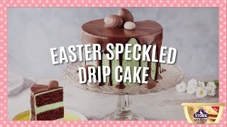 Easter Speckle Drip Cake Recipe » Bake With Stork [upl. by Yanehc196]