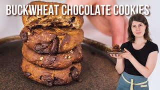 Homemade Buckwheat Chocolate Cookies  Gluten Free Recipe [upl. by Max125]