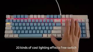 Zifriend KY300 104 Keys Mechanical Keyboard mp4 [upl. by Orsay908]