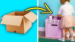 10 GREAT CARDBOARD DIYS FOR KIDS [upl. by Hairahs]