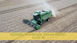 dorsen combinen graan oogst vlog 92 [upl. by Nattirb]