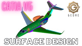 CATIA V5 SUPERFICIES AERONAUTICAS EAD EMBRAER PHENOM 300 [upl. by Lalita]