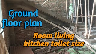 ground floor room sizeyoutubevideos constructiontrendingvideos [upl. by Nirad]