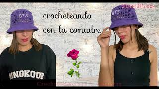 ⭐⭐⭐⭐⭐COMO TEJER GORRO BTS A CROCHET FACIL Y RAPIDO [upl. by Paradies746]