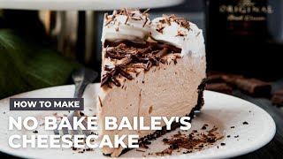 How to Make Easy No Bake Baileys Irish Cream Cheesecake  St Patricks Day Dessert [upl. by Attiuqaj]