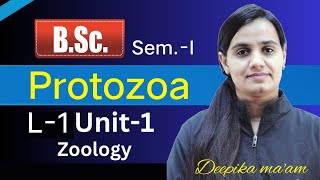 BSc Semester1  L 1 Unit1 SectionA General Characters of Protozoa  Deepika Mam bsc [upl. by Kilroy401]