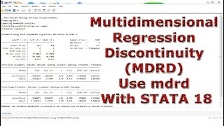 Multidimensional Regression Discontinuity MDRD Use mdrd With STATA 18 [upl. by Akin]