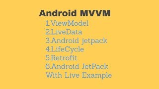 Android MVVM tutorial  ViewModel  LiveData  Android jetpack  LifeCycle  Retrofit [upl. by Dowlen]