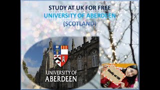 Study Masters at UK for Free  UNIVERSITY OF ABERDEEN WITH FULL APPLICATION PROCESS amp SCHOLARSHIPS [upl. by Ellimaj]