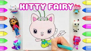 Gabbys Dollhouse Colouring Kitty Fairy [upl. by Rehpetsirhc718]