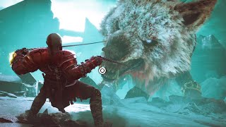 Atreus Injects Fenrir Soul In Giant Wolf Scene  God Of War Ragnarok PS5 2022 [upl. by Gautious328]